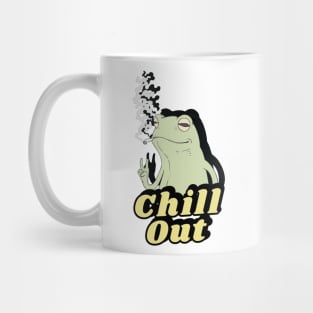 Frog Smoking Chill Out Retro Mug